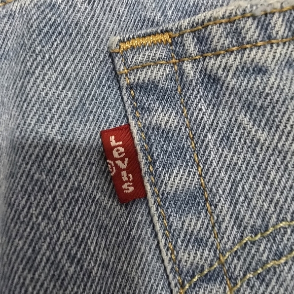 Levis 501 Rigid Blue Jean Shorts Buttonfly Raw Hem Casual Wardrobe staple basic - Picture 6 of 11